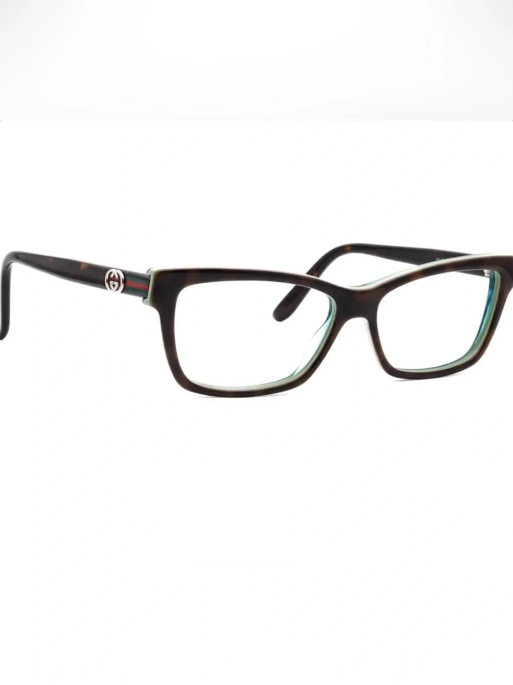 Gucci Women's Eyeglasses GG 3562 LA2 Dark Havana Green Semi Butterfly